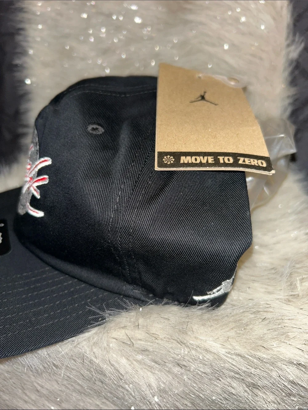 Jordan Black 'Flight' Embroidered Logo SnapBack Cap L/XL